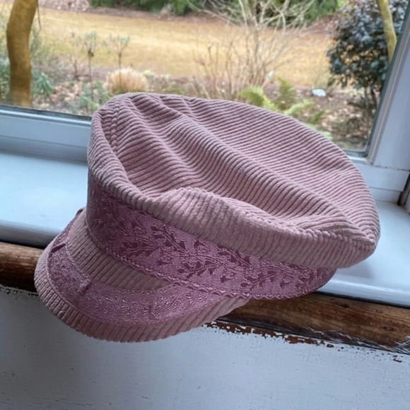 NWOT Free People Cord Insider Pink  Lieutenant Hat main image 4